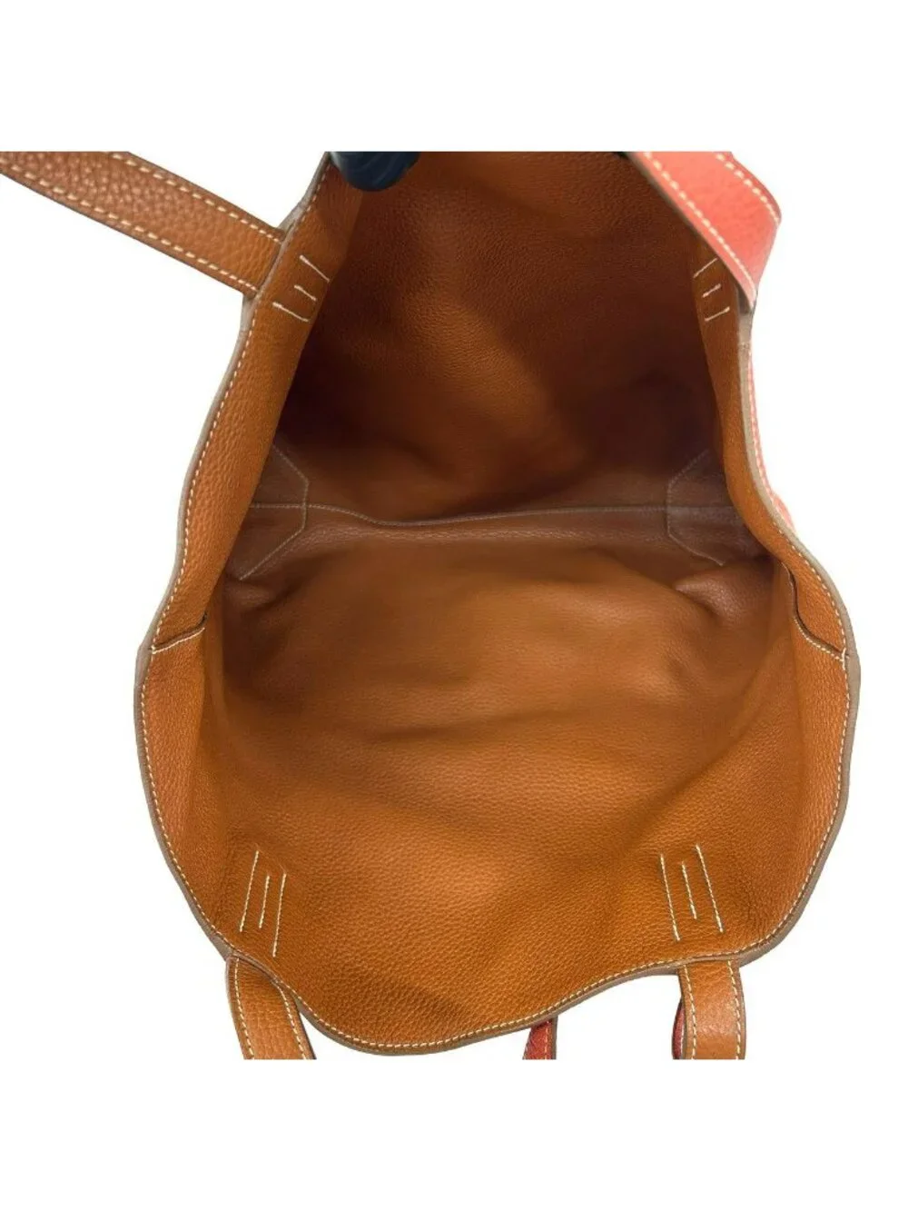 Hermes Double Sens 45 Taurillon Clemence Leather Tote Rose Jaipur Gold